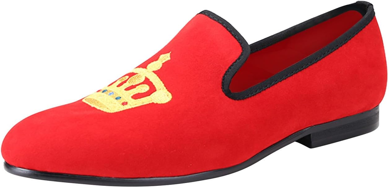 Мужские лоферы Santimon, слипоны для свадьбы, повседневные замшевые бархатные пенни-лоферы, модные туфли с вышитой короной для делового костюма и смокинга, роскошные туфли для выпускного, вечеринки, дискотеки для мужчин, красный
Мужские лоферы Santimon, слипоны для свадьбы, повседневные замшевые бархатные пенни-лоферы, модные туфли с вышитой короной для делового костюма и смокинга, роскошные туфли для выпускного, вечеринки, дискотеки для мужчин, красный