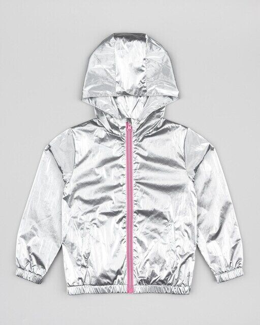 Куртка для девочки с капюшоном и застежкой-молнией Losan, серый 
Куртка для девочки с капюшоном и застежкой-молнией Losan, серый