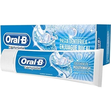 Oral-B Complete Cleansing, освежающая зубная паста и ополаскиватель для рта, 75 мл
Oral-B Complete Cleansing, освежающая зубная паста и ополаскиватель для рта, 75 мл