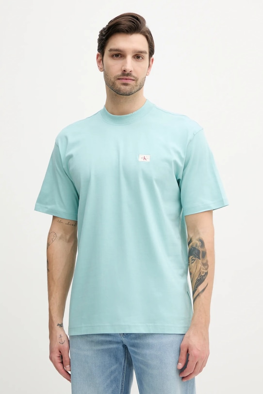 Хлопковая футболка Calvin Klein Jeans, бирюзовый
Хлопковая футболка Calvin Klein Jeans, бирюзовый