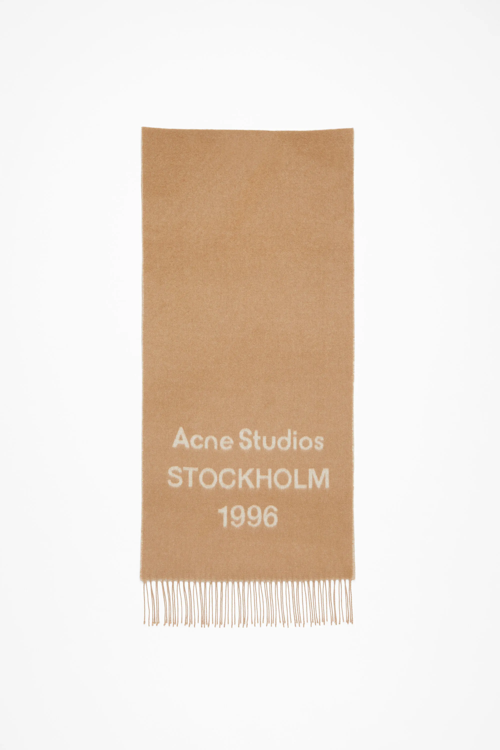 Жаккардовый шарф с логотипом Acne Studios, Camel/ecru
Жаккардовый шарф с логотипом Acne Studios, Camel/ecru