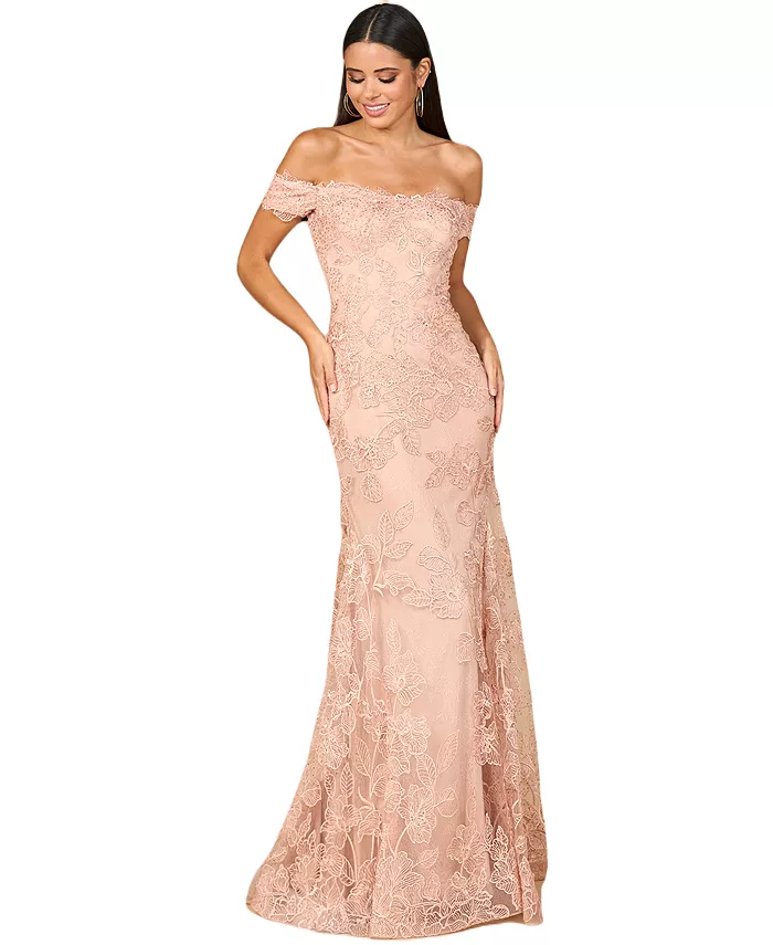 Женское кружевное платье-русалка с открытыми плечами Lara, розовый
Женское кружевное платье-русалка с открытыми плечами Lara, розовый