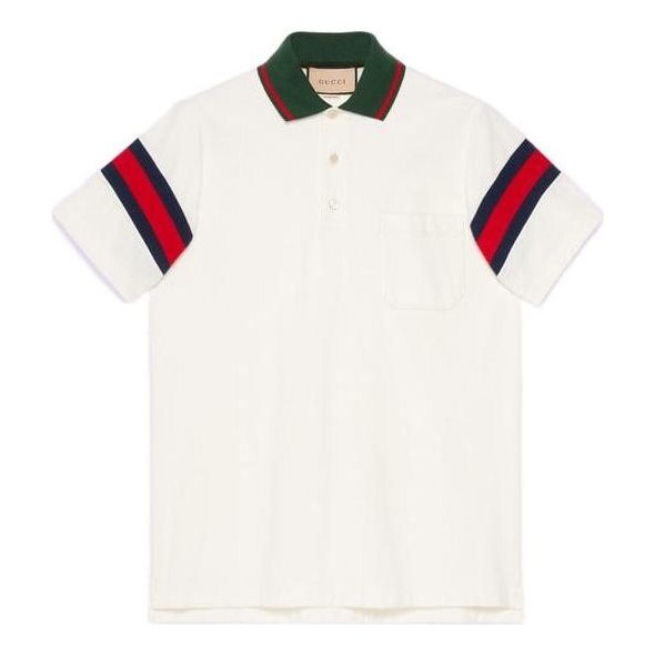 Рубашка поло cotton jersey polo with web 'white' Gucci, белый
Рубашка поло cotton jersey polo with web 'white' Gucci, белый