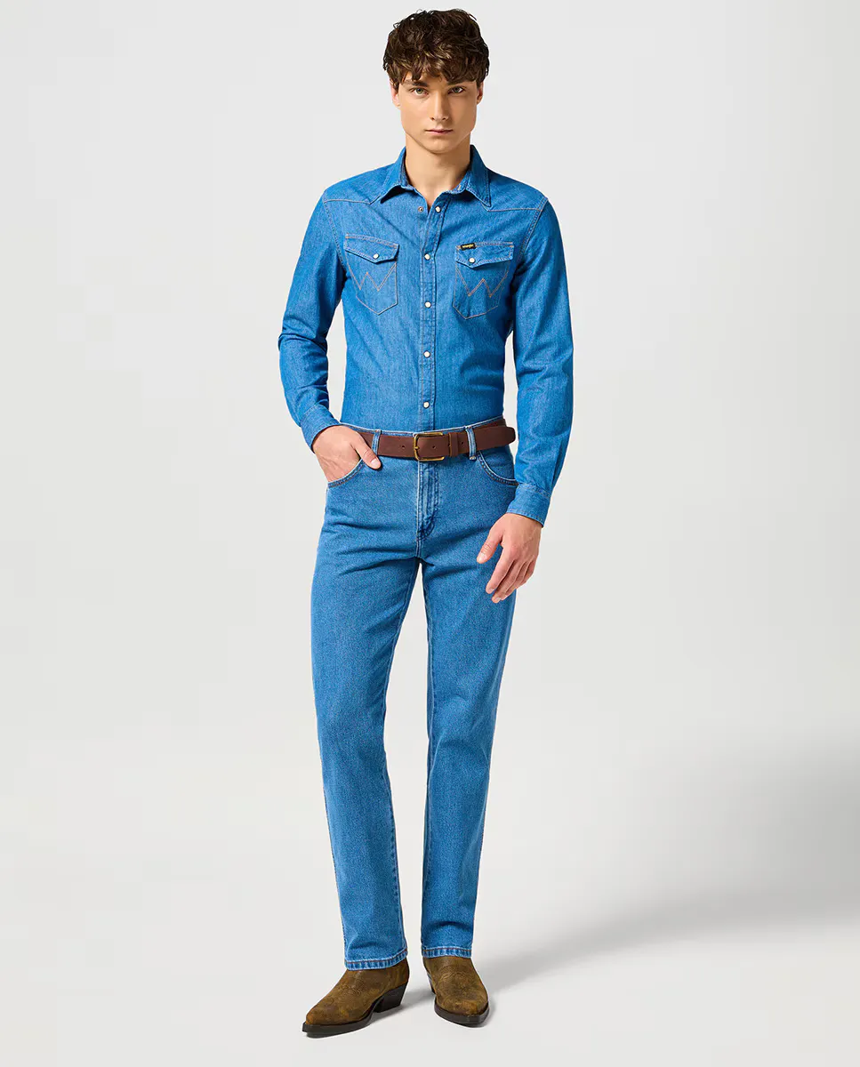 Мужские брюки с 5 карманами из Техаса Wrangler, синий
Мужские брюки с 5 карманами из Техаса Wrangler, синий