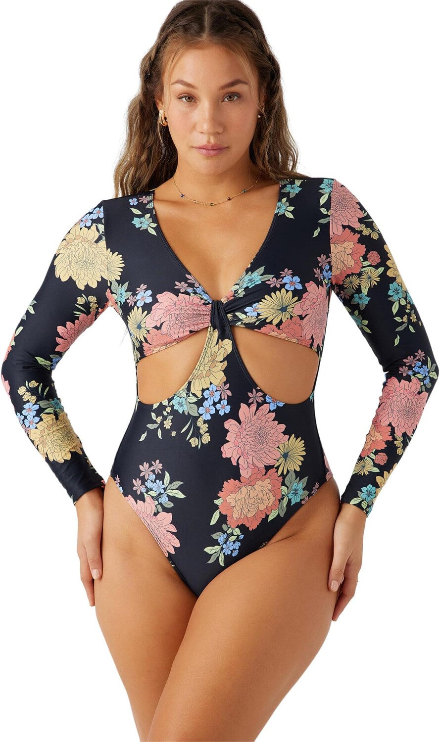 Купальник O'Neill Kali Floral Key West Surf Suit, черный 
Купальник O'Neill Kali Floral Key West Surf Suit, черный