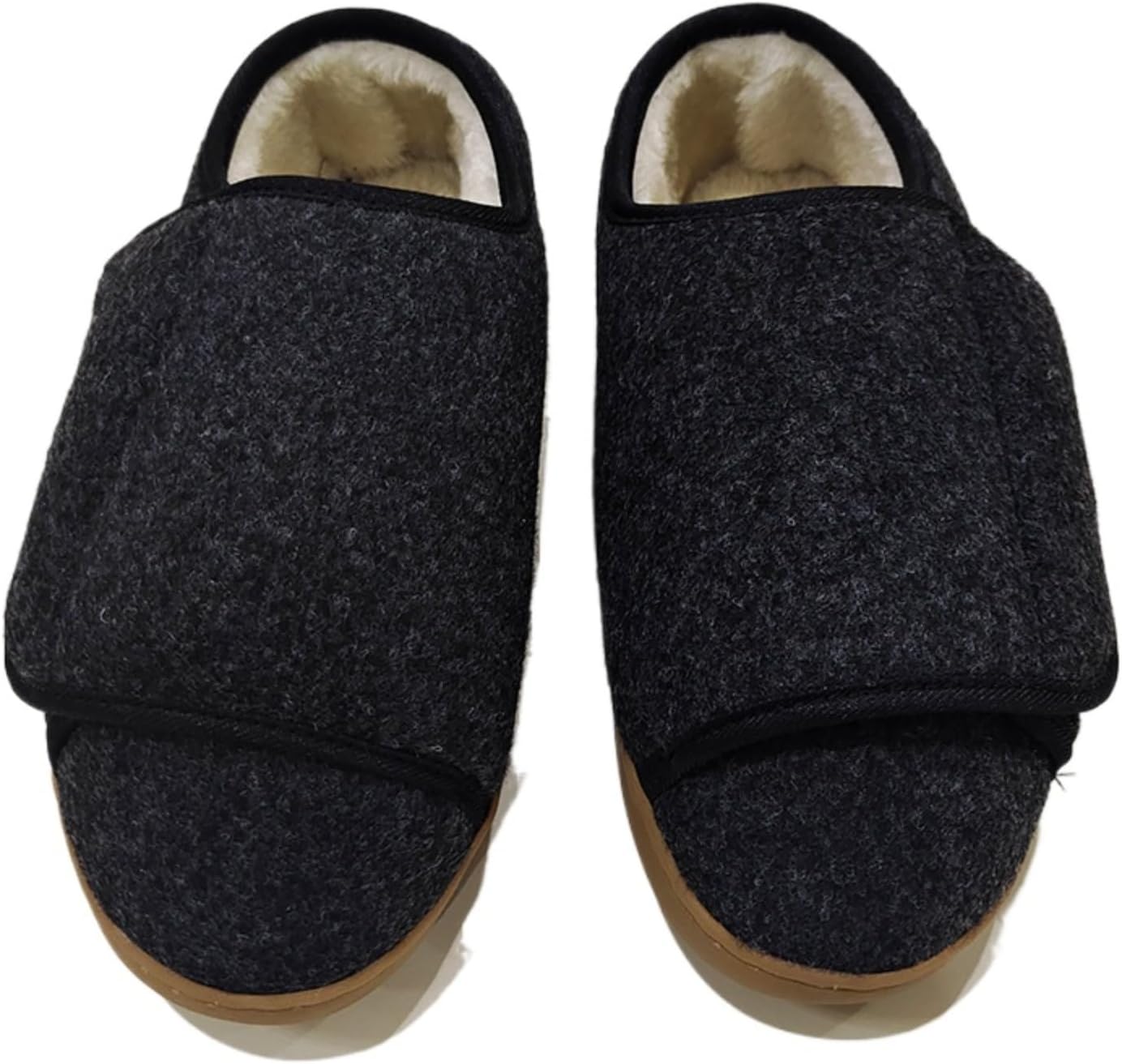 Домашние тапочки для мужчин Azttoztto с экстрасширокой подошвой - плюшевые тапочки с флисовой подкладкой для отекших ног, комфорт после операций с регулируемым ремешком и нескользящей подошвой, черный/серый
Домашние тапочки для мужчин Azttoztto с экстрасширокой подошвой - плюшевые тапочки с флисовой подкладкой для отекших ног, комфорт после операций с регулируемым ремешком и нескользящей подошвой, черный/серый