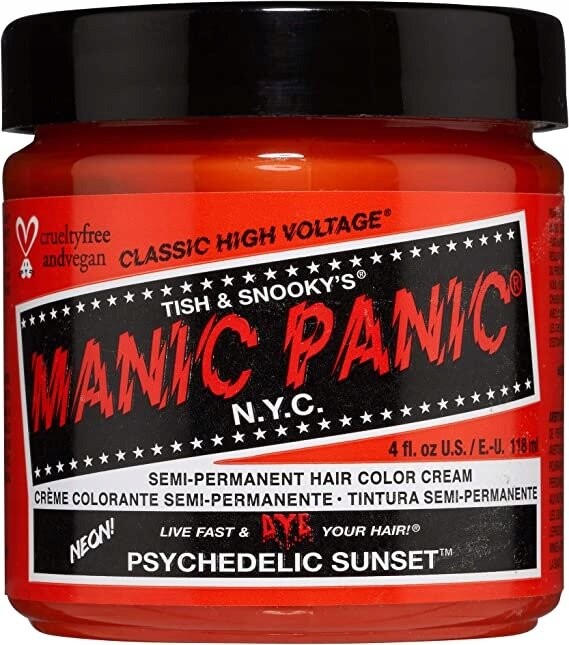 Manic Panic, Краска для волос, Психоделический закат, 118мл
Manic Panic, Краска для волос, Психоделический закат, 118мл