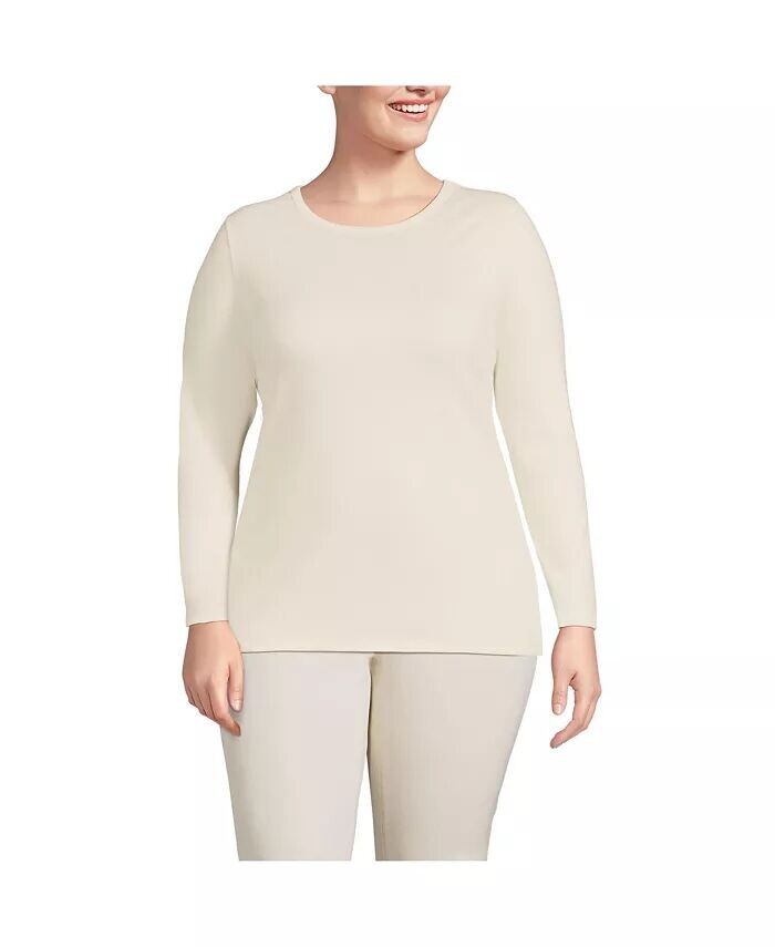 Плюс размер Футболка в рубчик с длинным рукавом Lands' End, белый
Плюс размер Футболка в рубчик с длинным рукавом Lands' End, белый