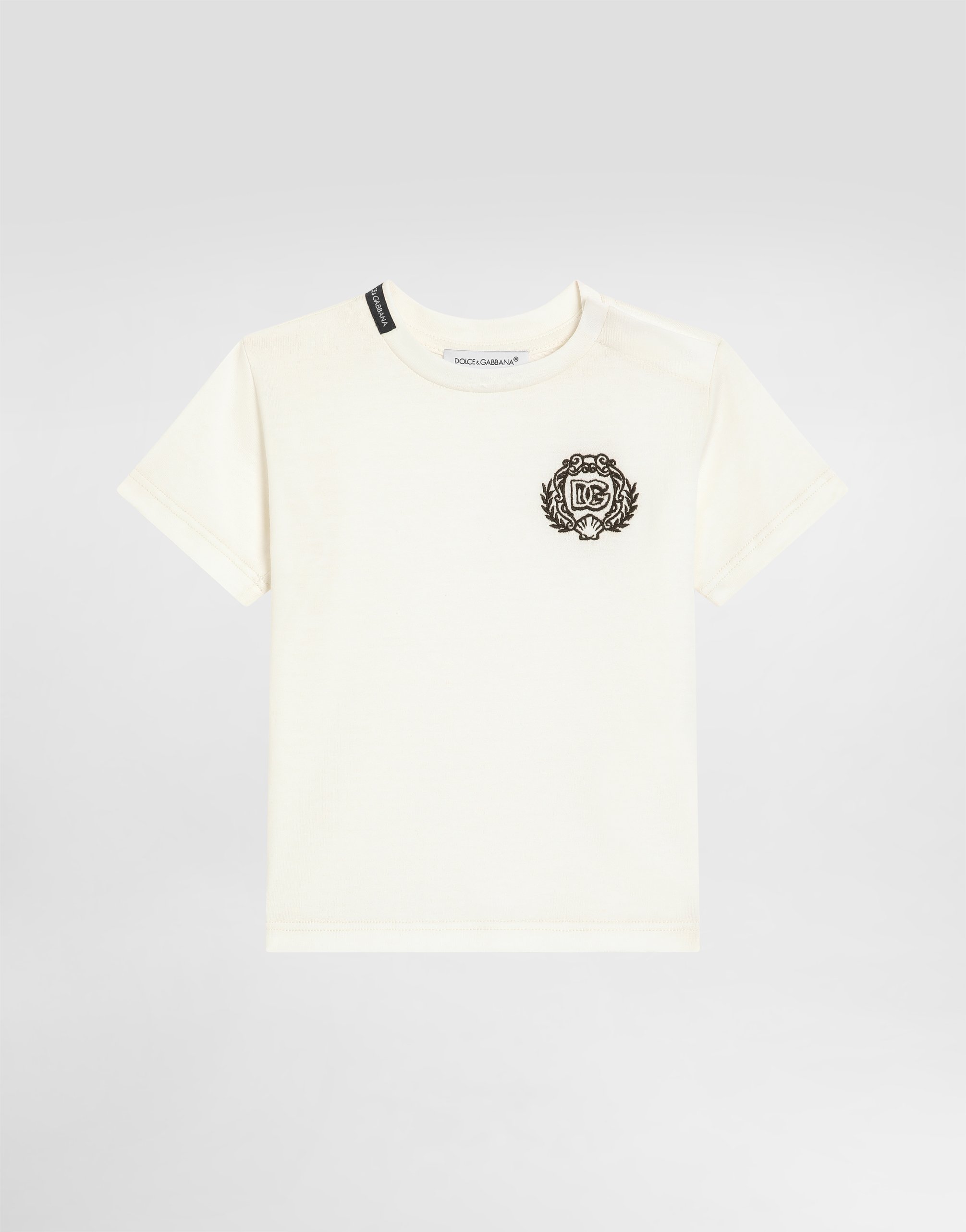 Футболка из джерси с короткими рукавами и вышивкой DG Dolce&Gabbana, белый
Футболка из джерси с короткими рукавами и вышивкой DG Dolce&Gabbana, белый
