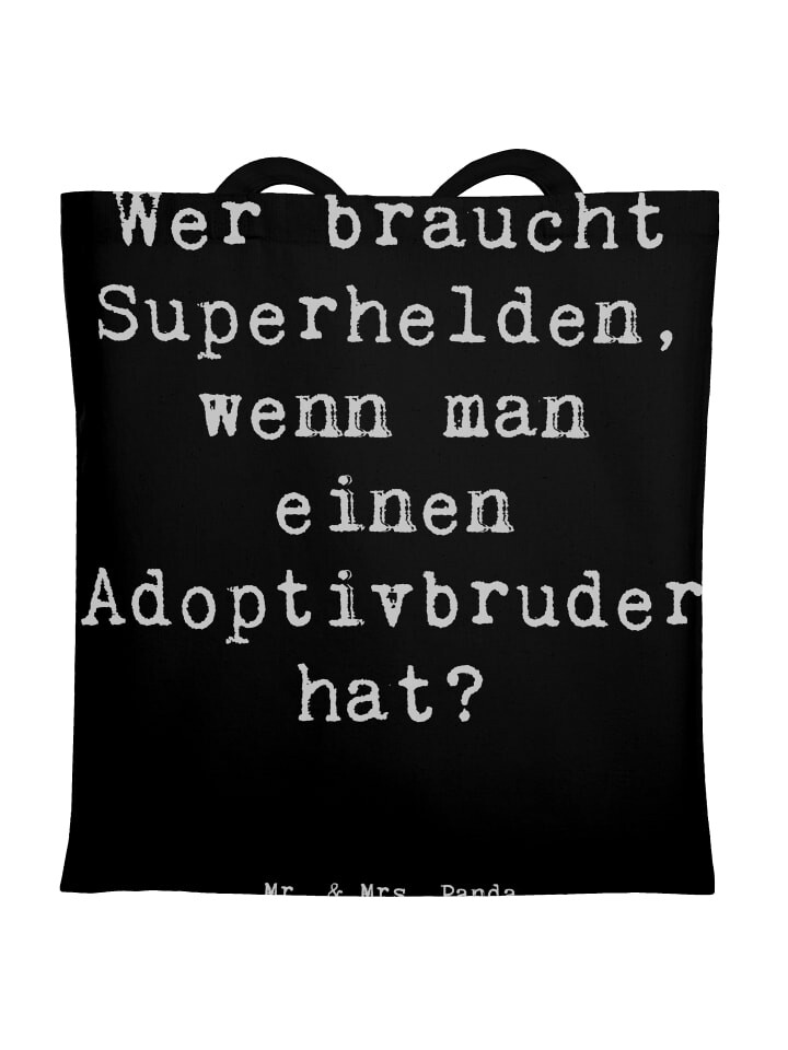 Сумка для переноски Mr & Mrs Panda Held Adoptivbruder, черный
Сумка для переноски Mr & Mrs Panda Held Adoptivbruder, черный