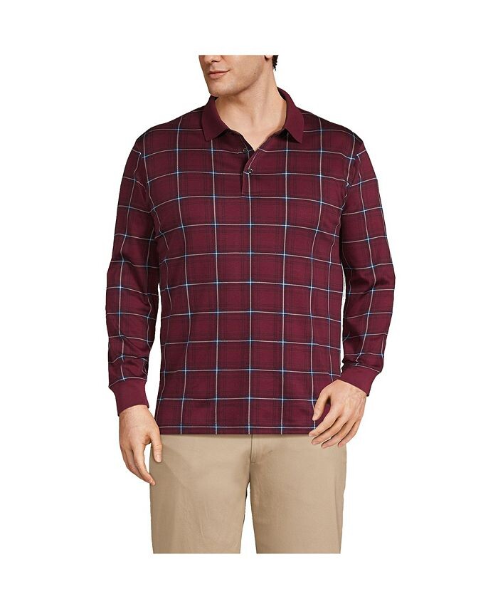 Мужской большой & Рубашка-поло интерлок Supima с длинными рукавами Lands' End, цвет Rich burgundy plaid
Мужской большой & Рубашка-поло интерлок Supima с длинными рукавами Lands' End, цвет Rich burgundy plaid