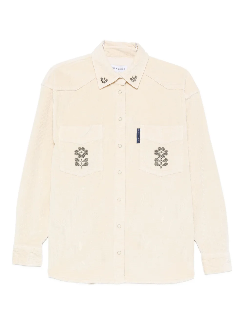 Вышитая рубашка из вельвета Maison Labiche, нейтральный
Вышитая рубашка из вельвета Maison Labiche, нейтральный