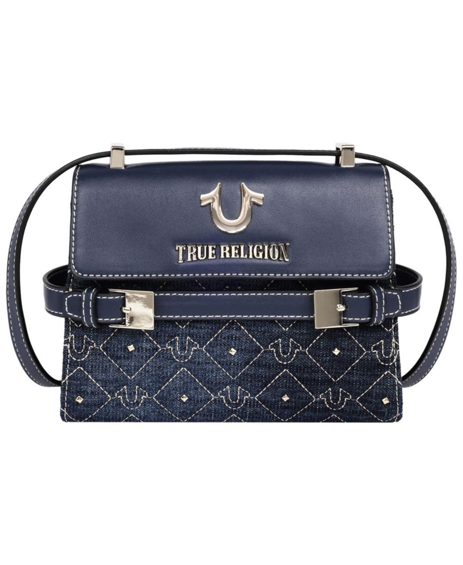 Джинсовая сумка через плечо с заклепками True Religion, Dark denim
Джинсовая сумка через плечо с заклепками True Religion, Dark denim