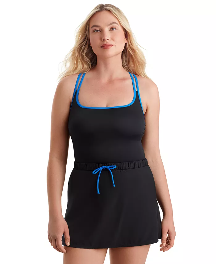 Женский купальник Runaround с юбкой ShapeSolver Sport by Mimi Flamingo, синий
Женский купальник Runaround с юбкой ShapeSolver Sport by Mimi Flamingo, синий