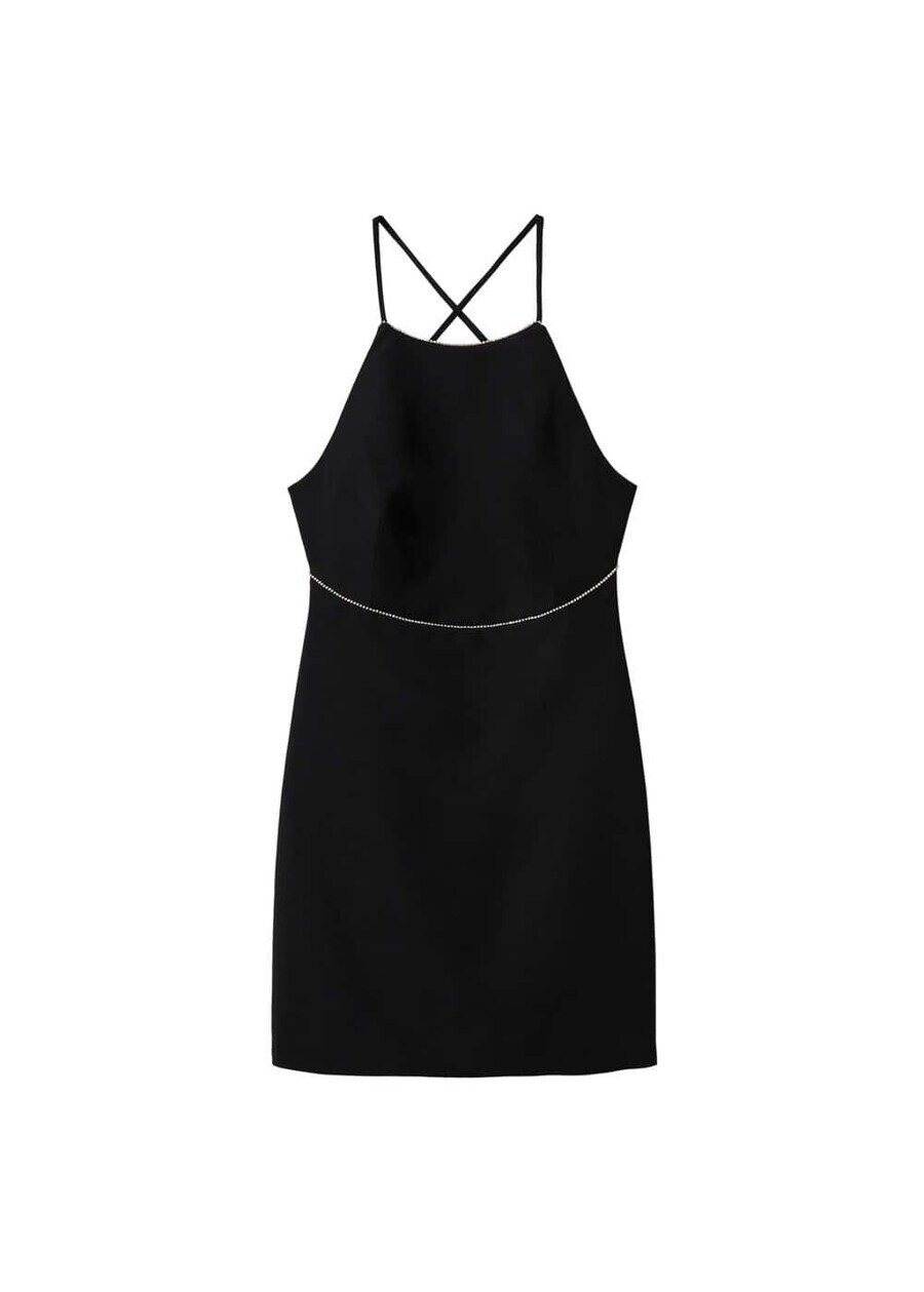 Мини платье MANGO Dress Pedrera, черный 
Мини платье MANGO Dress Pedrera, черный