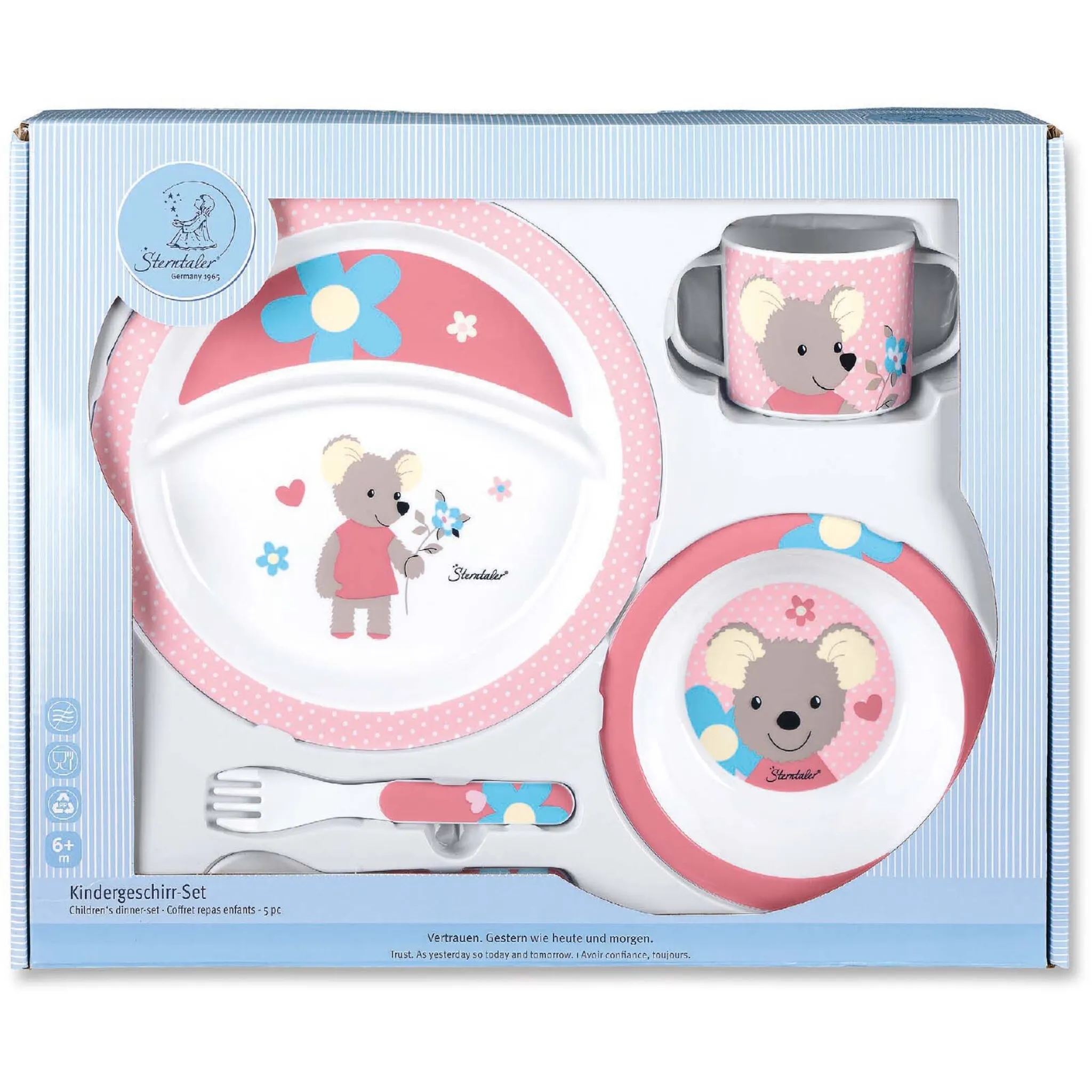 Набор детской посуды Sterntaler «Мейбл», (набор, 5 шт.), розовый/белый
Набор детской посуды Sterntaler «Мейбл», (набор, 5 шт.), розовый/белый