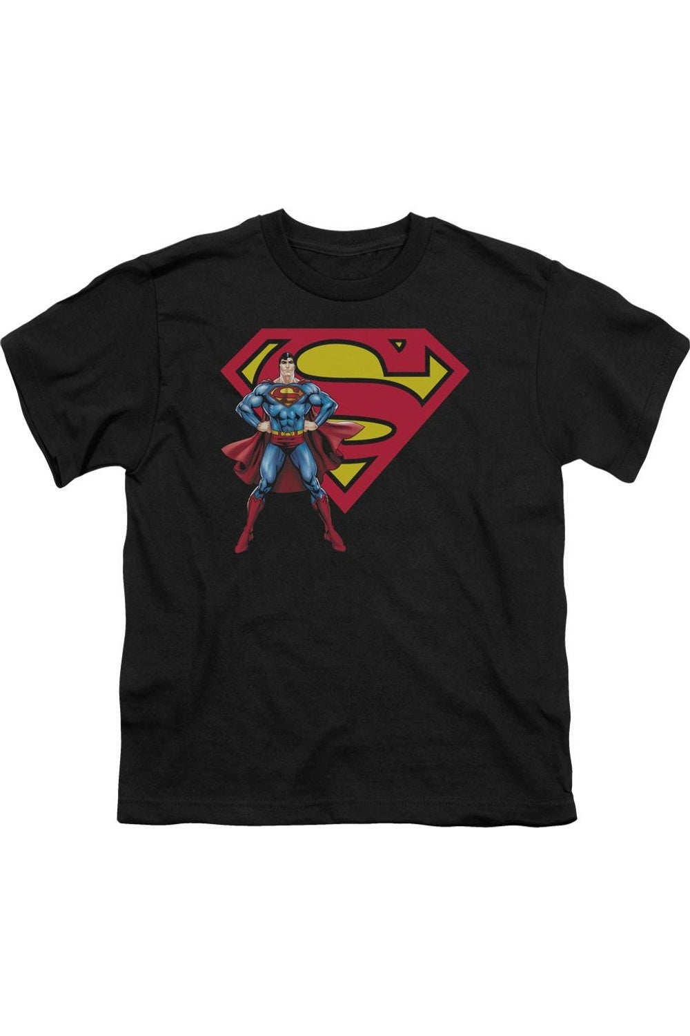 Футболка с коротким рукавом для детей с логотипом Superman Gildan, черный 
Футболка с коротким рукавом для детей с логотипом Superman Gildan, черный