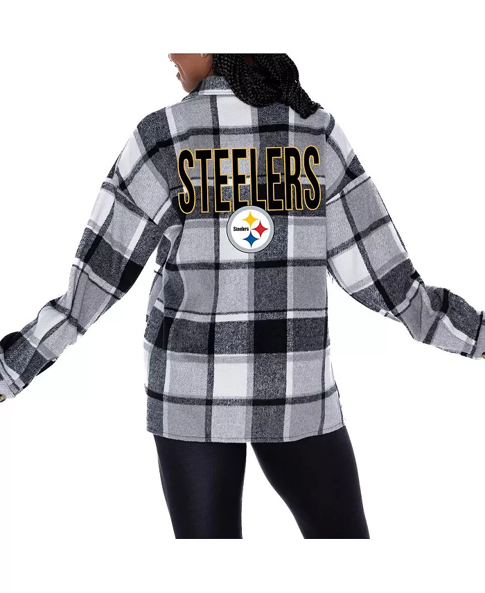Женская серая клетчатая рубашка на пуговицах Pittsburgh Steelers Fieldside Fun Gameday Couture
Женская серая клетчатая рубашка на пуговицах Pittsburgh Steelers Fieldside Fun Gameday Couture