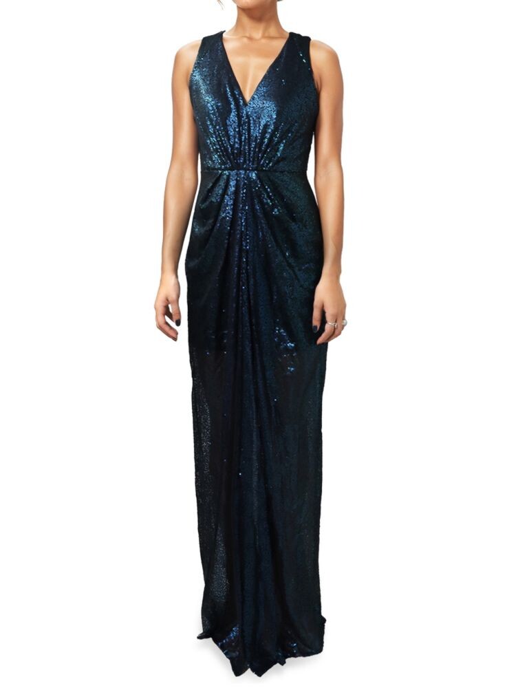 Платье с драпировкой и пайетками Rene Ruiz Collection, цвет Navy Teal
Платье с драпировкой и пайетками Rene Ruiz Collection, цвет Navy Teal