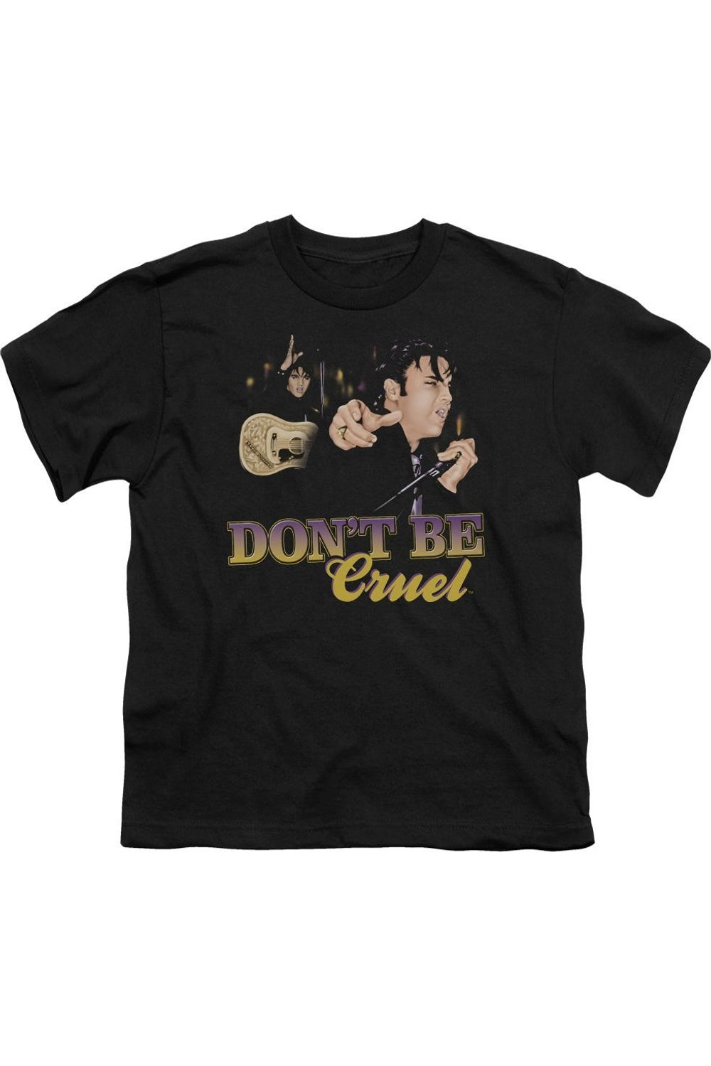 Футболка с коротким рукавом для детей Elvis Presley Don't Be Cruel Gildan, черный 
Футболка с коротким рукавом для детей Elvis Presley Don't Be Cruel Gildan, черный