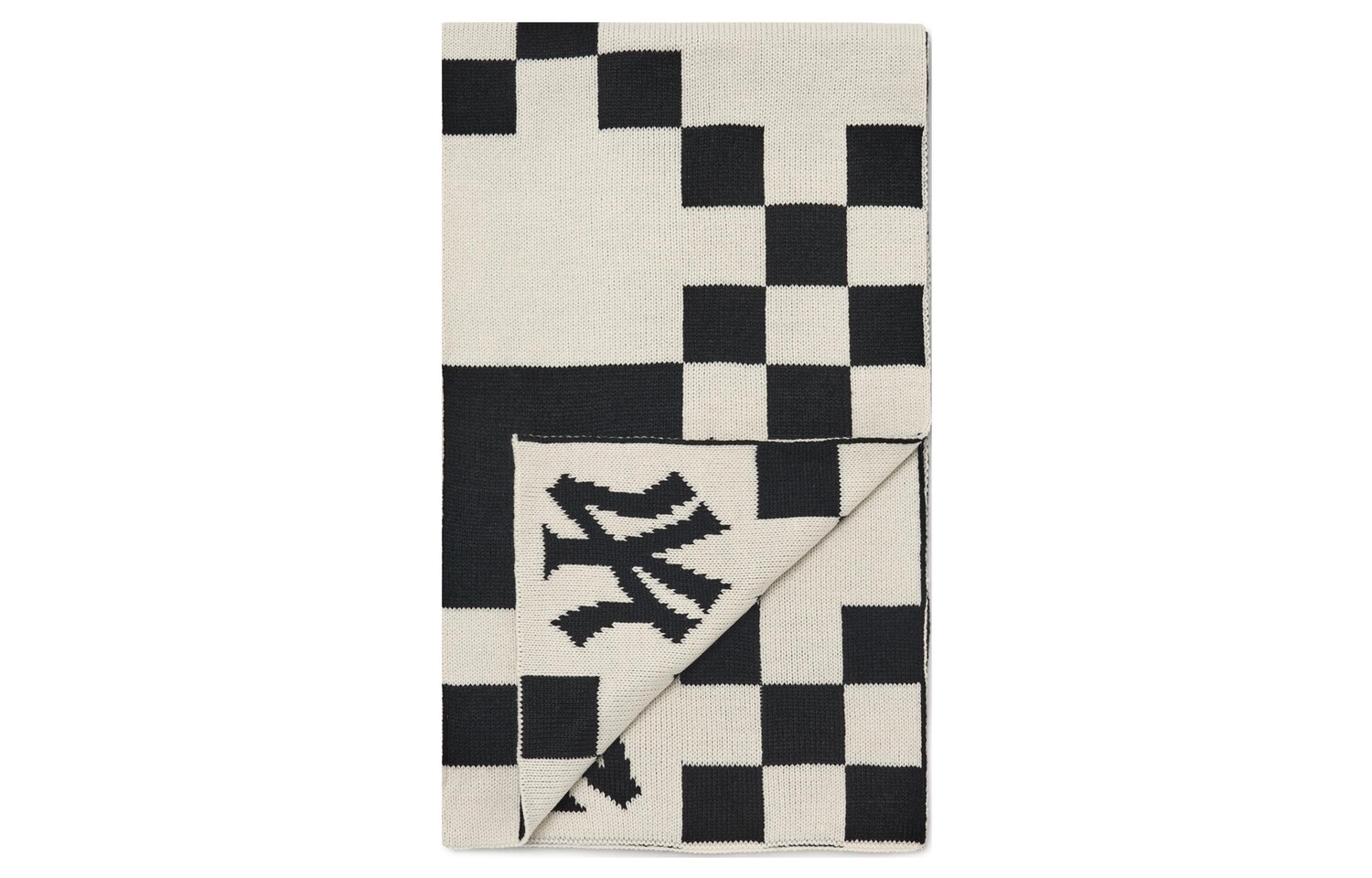 Вязаный шарф унисекс MLB, Черно-белый 
Вязаный шарф унисекс MLB, Черно-белый