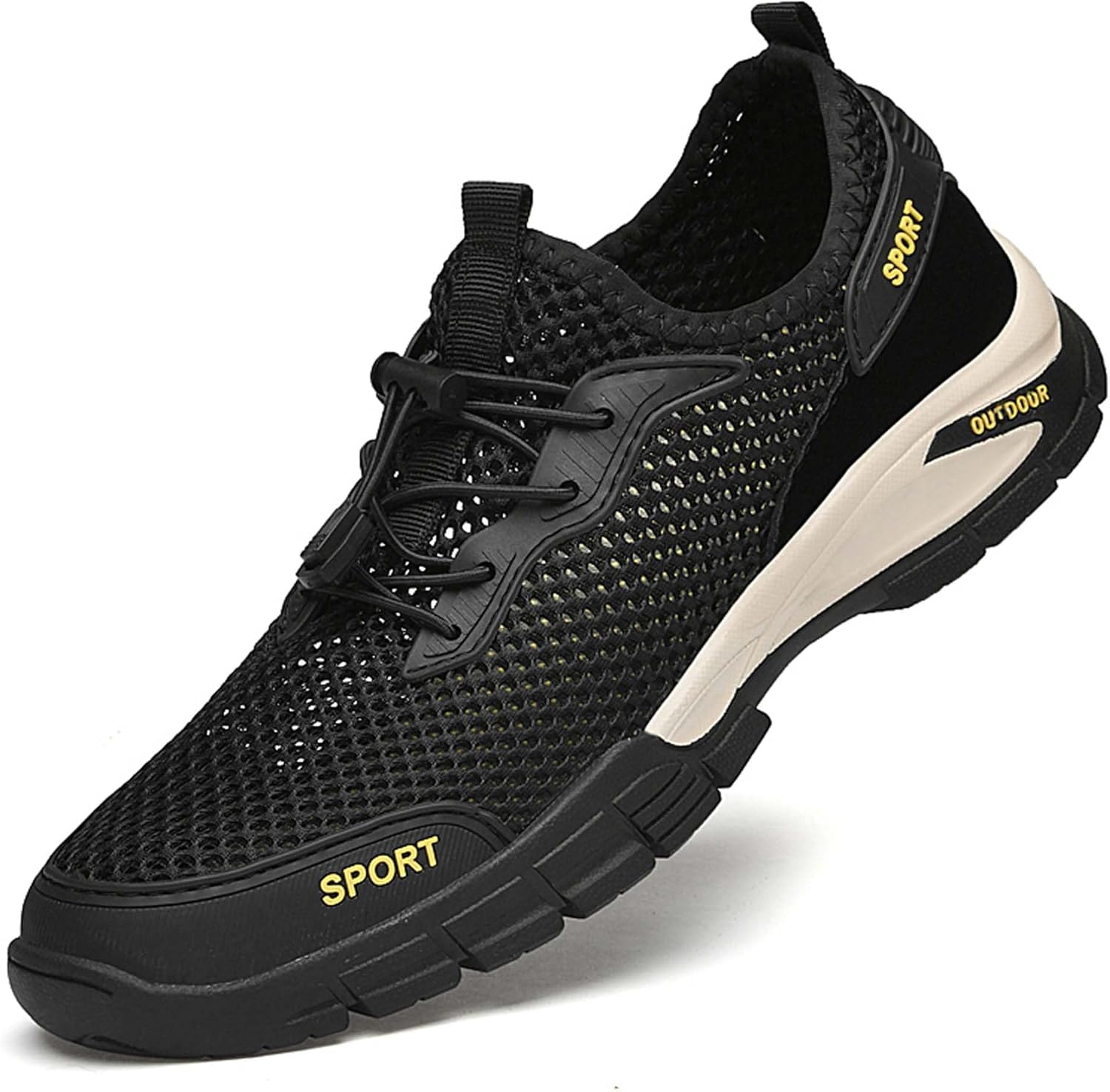 Мужские кроссовки для походов из сетки, легкие и дышащие мужские прогулочные кроссовки, обувь-босоножки, мужские сандалии, противоскользящие, износостойкие, прочные Vtiao, черный
Мужские кроссовки для походов из сетки, легкие и дышащие мужские прогулочные кроссовки, обувь-босоножки, мужские сандалии, противоскользящие, износостойкие, прочные Vtiao, черный