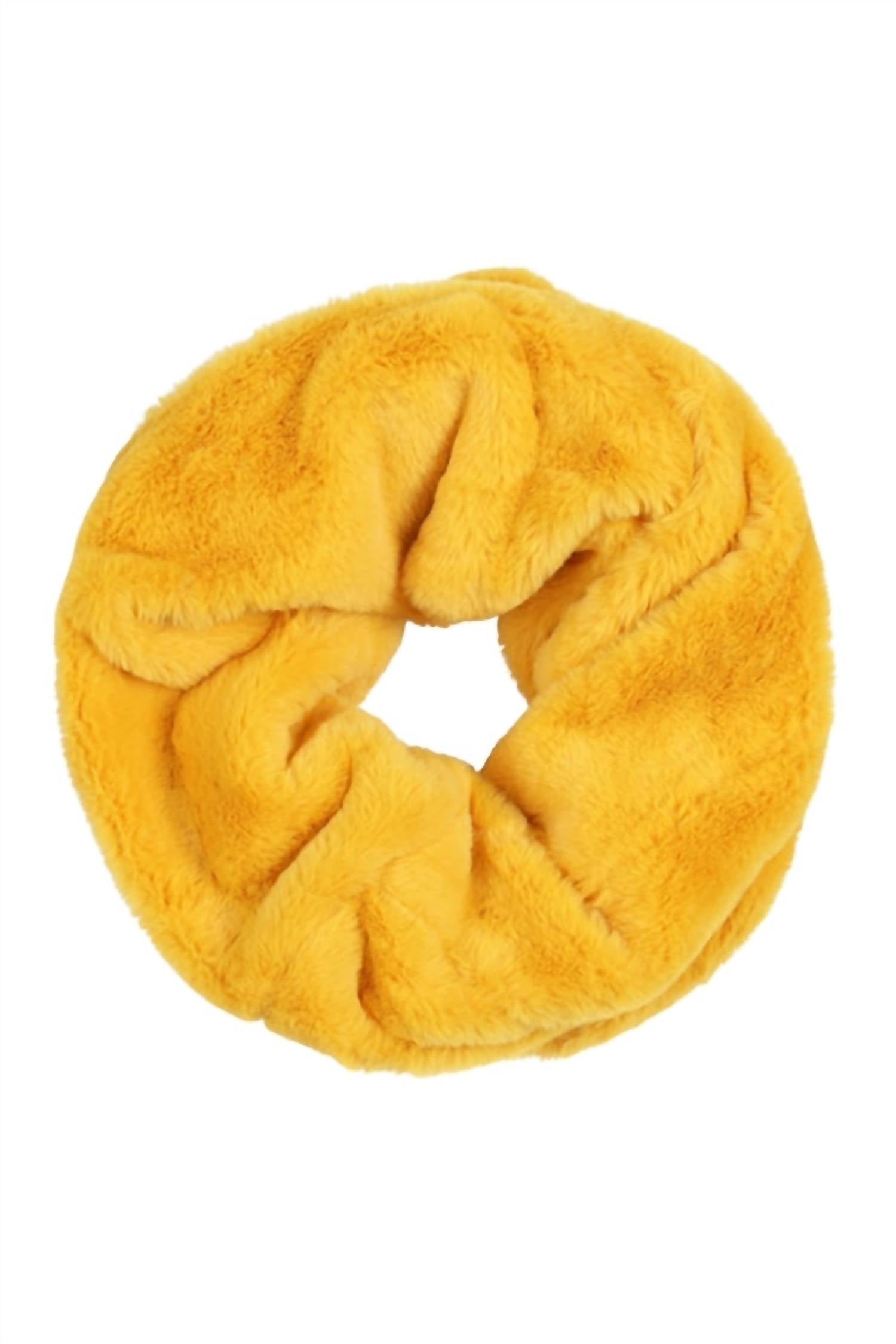 Женский искусственный меховой шарф Infinity в желтом цвете Riah Fashion 
Женский искусственный меховой шарф Infinity в желтом цвете Riah Fashion
