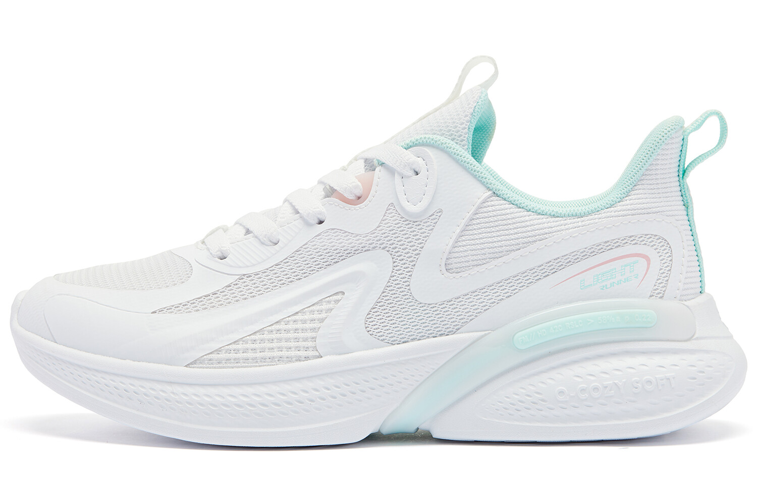 Кроссовки для бега Stretch SE женские с низким верхом, белые/бирюзовые Qiaodan
Кроссовки для бега Stretch SE женские с низким верхом, белые/бирюзовые Qiaodan