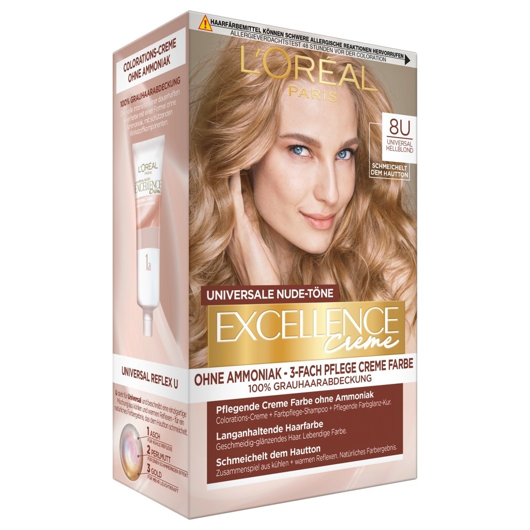 Краска для волос excellence creme universale nude-töne Loreal Paris, 8u - hellbond, количество 1 шт.
Краска для волос excellence creme universale nude-töne Loreal Paris, 8u - hellbond, количество 1 шт.