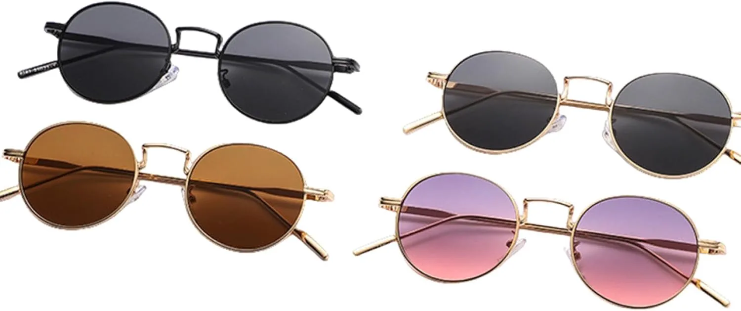 Модные круглые солнцезащитные очки с градиентным покрытием, защитой от УФ-излучения UV400, металлической оправой, унисекс, в стиле панк TKKTLLT, Gold-black
Модные круглые солнцезащитные очки с градиентным покрытием, защитой от УФ-излучения UV400, металлической оправой, унисекс, в стиле панк TKKTLLT, Gold-black