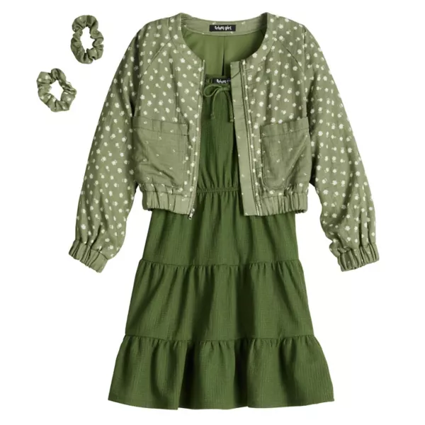 Девочки 7-12 лет комплект из 4 резинок для волос, принтованная косуха и платье с ярусами Three Pink Hearts, зеленый
Девочки 7-12 лет комплект из 4 резинок для волос, принтованная косуха и платье с ярусами Three Pink Hearts, зеленый