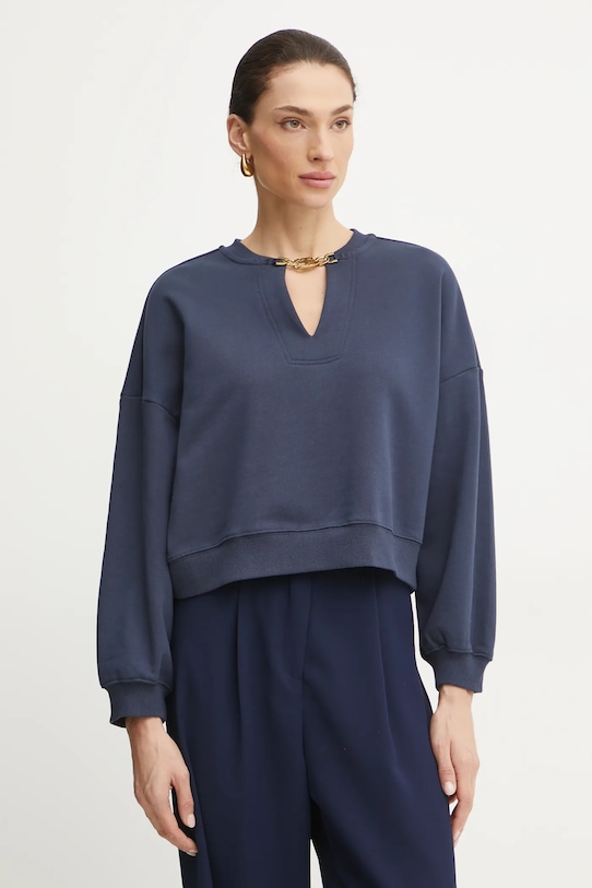 Хлопковая блузка Twinset, темно-синий
Хлопковая блузка Twinset, темно-синий