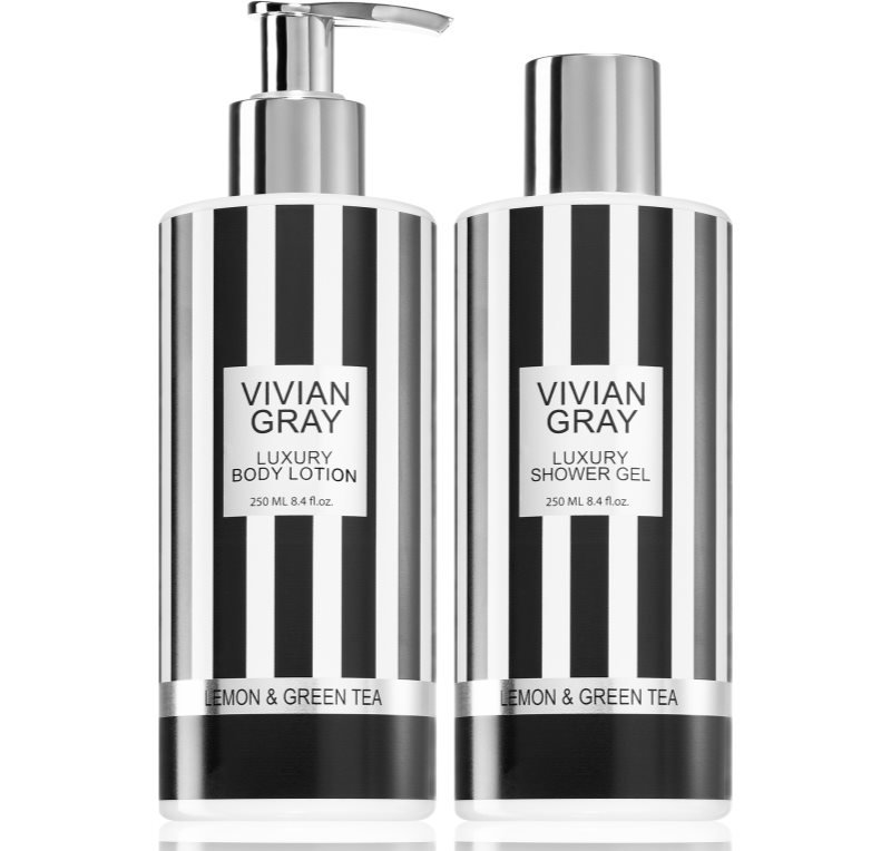 Подарочный набор для тела Vivian Gray Stripes с лимоном и зеленым чаем
Подарочный набор для тела Vivian Gray Stripes с лимоном и зеленым чаем