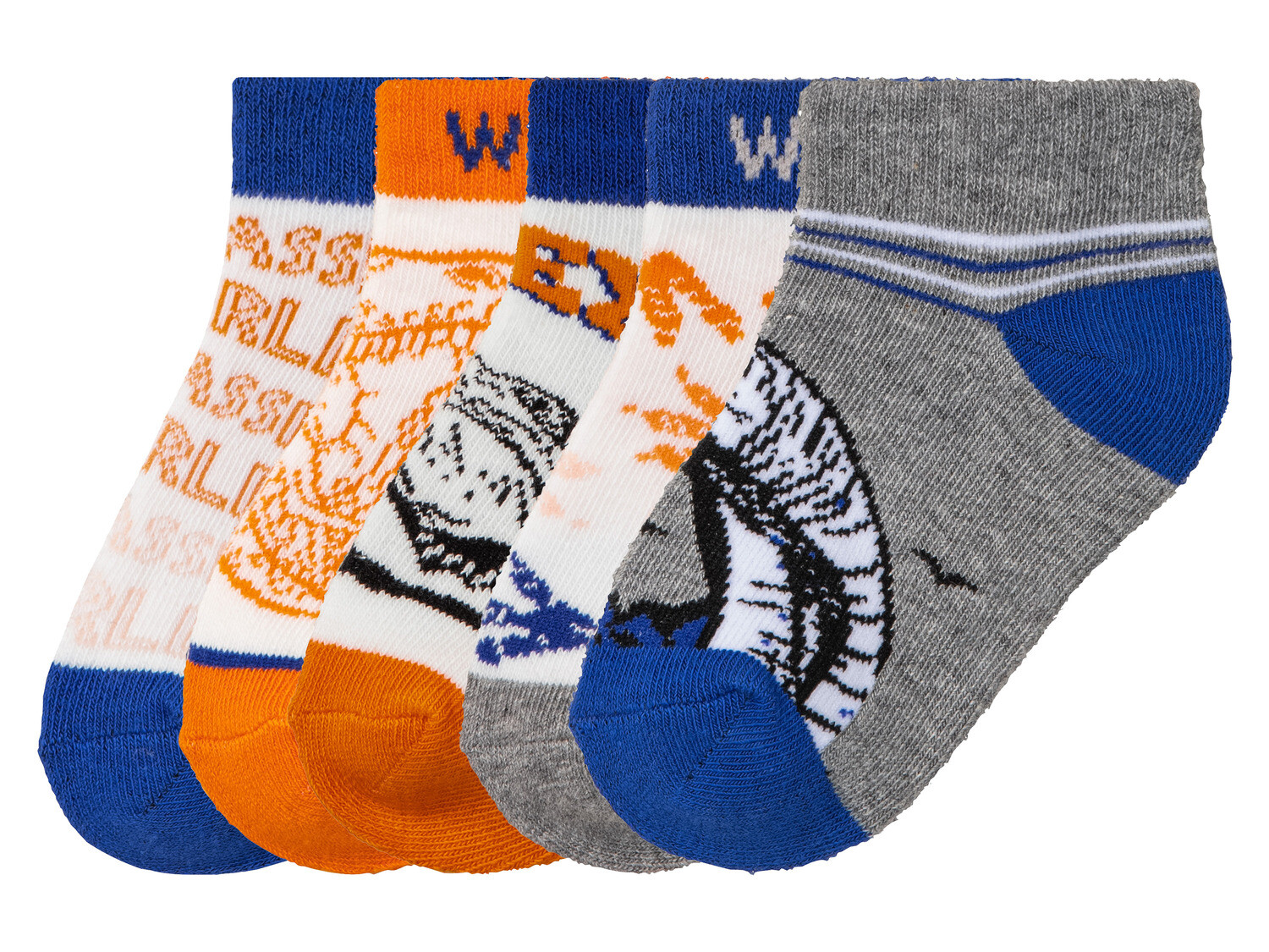 Носки-кеды для малышей, 5 пар, хлопок, Парк Юрского периода
Носки-кеды для малышей, 5 пар, хлопок, Парк Юрского периода