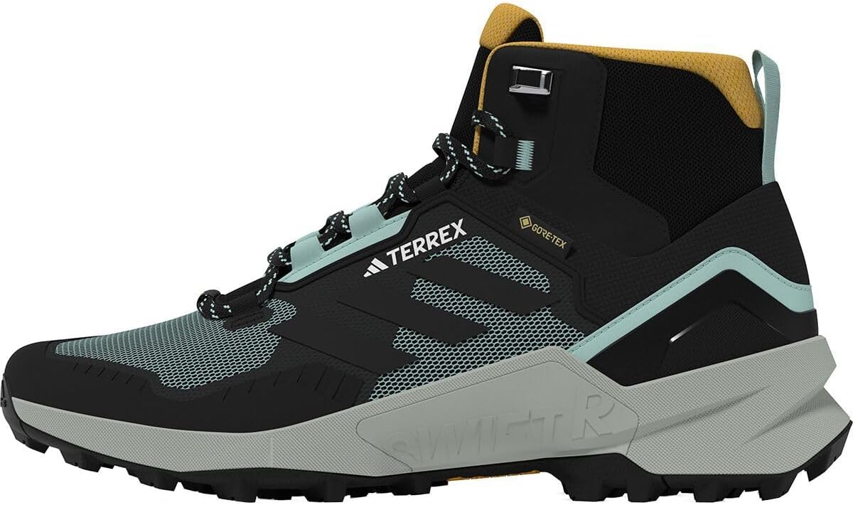 Мужские походные ботинки adidas Terrex Swift R3 Mid GTX, черный/желтый/бледно-желтый
Мужские походные ботинки adidas Terrex Swift R3 Mid GTX, черный/желтый/бледно-желтый