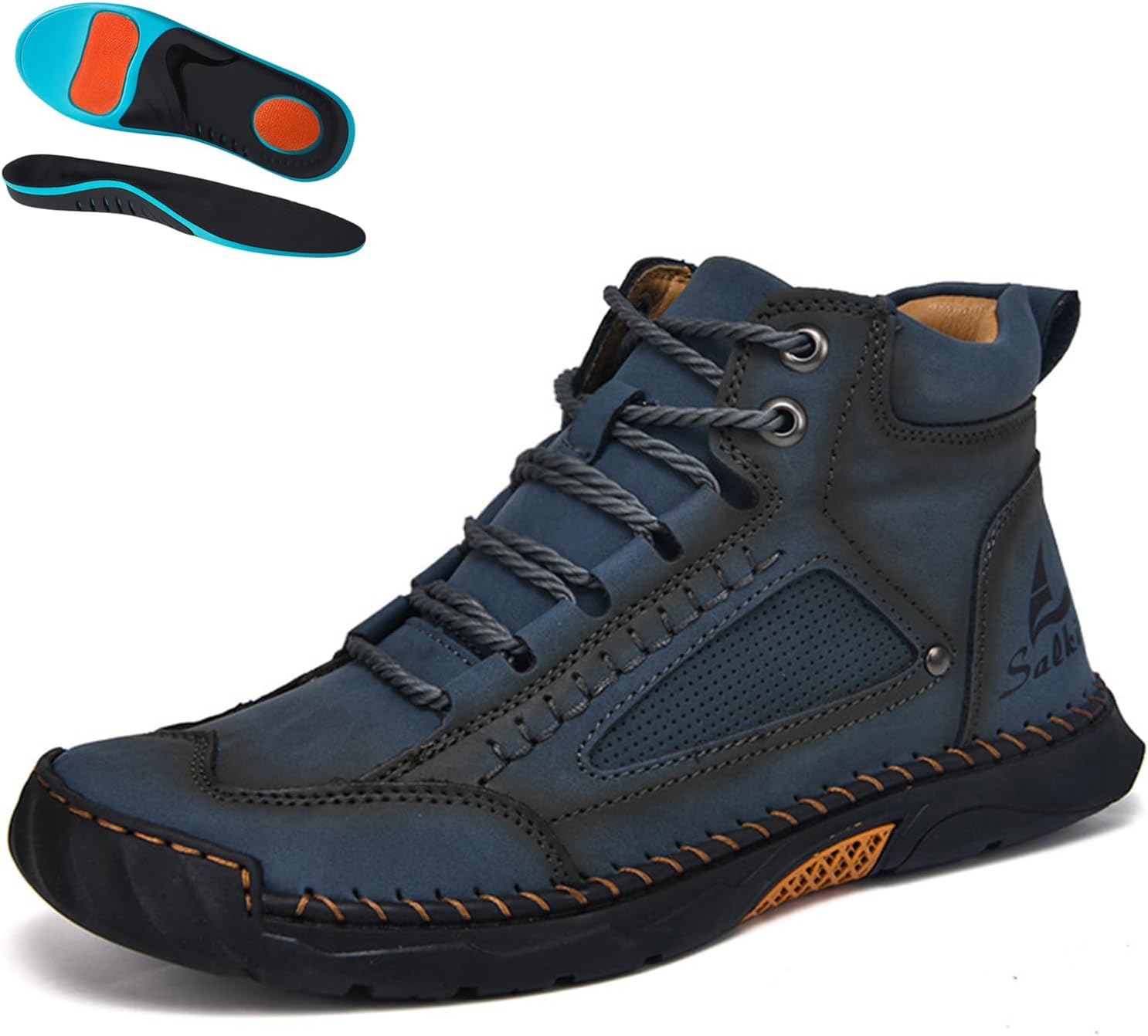 Комфортные мужские кожаные ботинки ручной работы- водонепроницаемые с поддержкой свода и просторным носком Rolinb, темно-синий
Комфортные мужские кожаные ботинки ручной работы- водонепроницаемые с поддержкой свода и просторным носком Rolinb, темно-синий