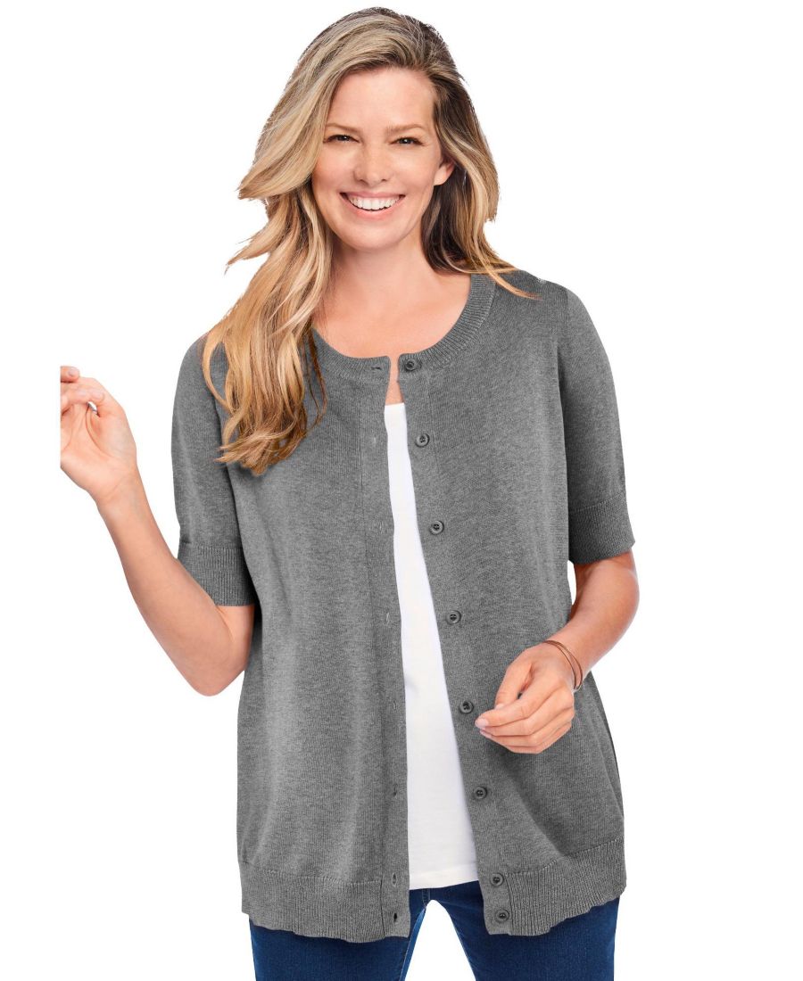 Женский кардиган Within Perfect с рукавами до локтя Woman Within, Medium heather grey
Женский кардиган Within Perfect с рукавами до локтя Woman Within, Medium heather grey