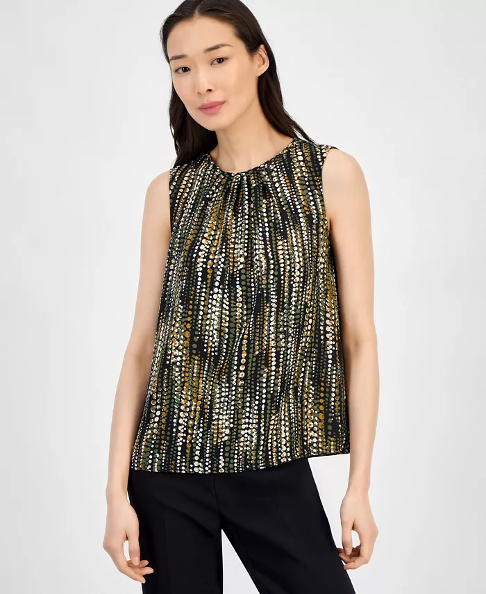 Женский топ без рукавов с круглым вырезом Anne Klein, зеленый 
Женский топ без рукавов с круглым вырезом Anne Klein, зеленый