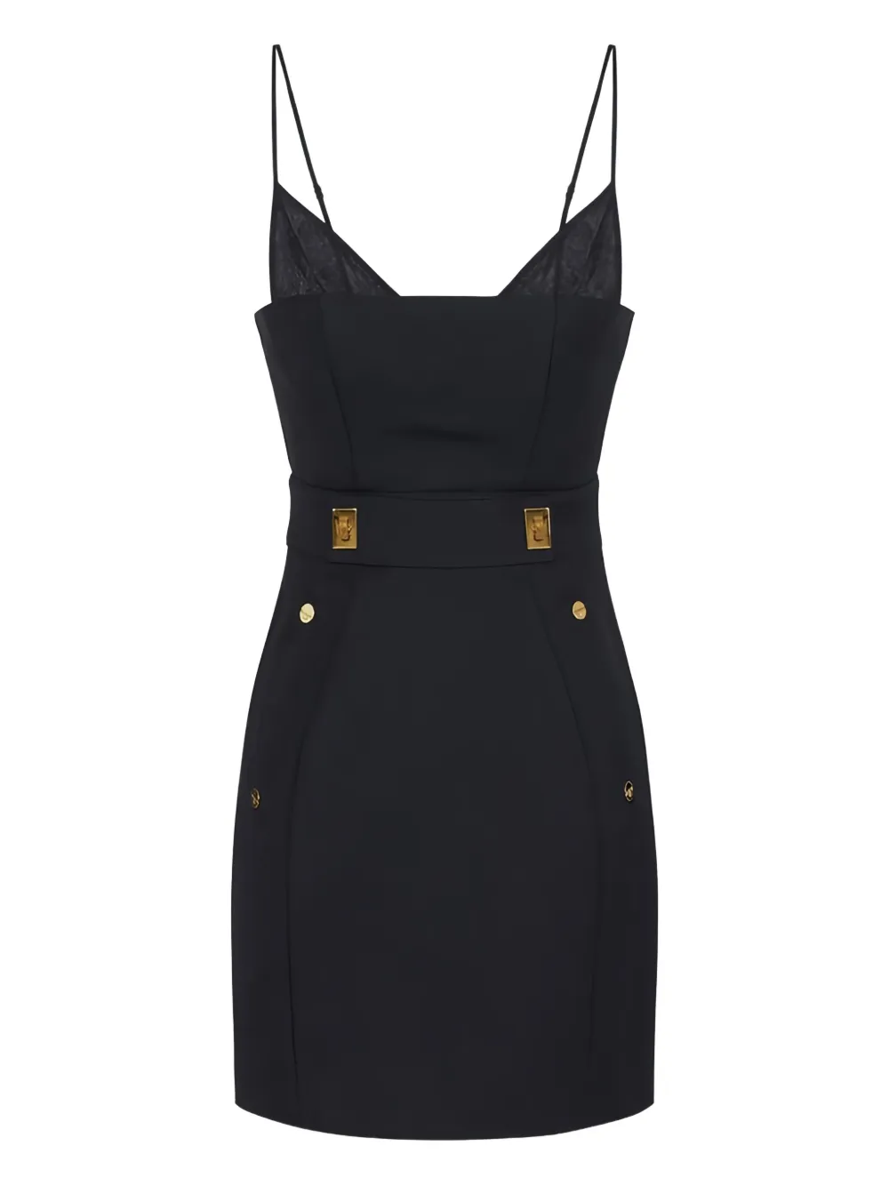 Мини-платье с регулируемыми бретелями Elisabetta Franchi, черный
Мини-платье с регулируемыми бретелями Elisabetta Franchi, черный
