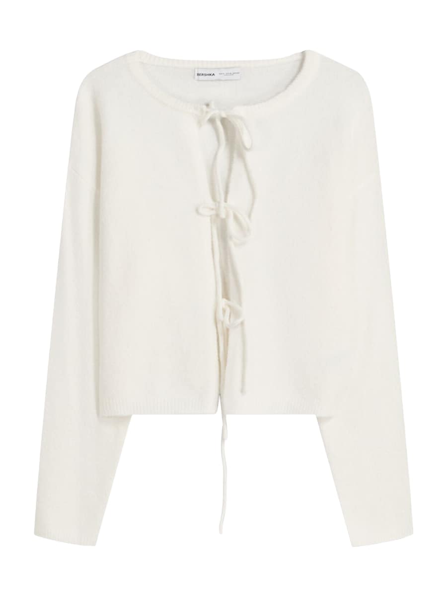 Вязаный кардиган Bershka, светло-бежевый
Вязаный кардиган Bershka, светло-бежевый