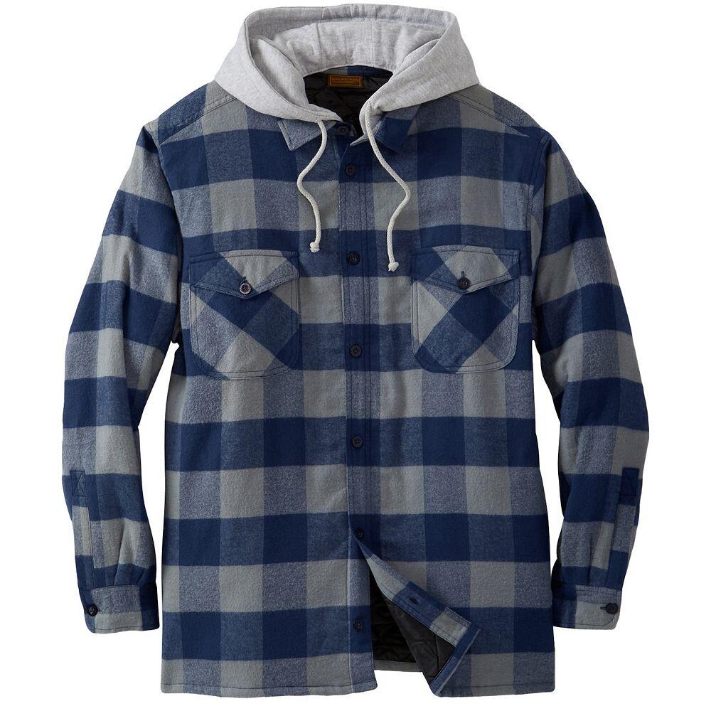 Boulder Creek от KingРазмер: мужская куртка-рубашка со съемным капюшоном больших и высоких размеров, цвет Navy Buffalo Check
Boulder Creek от KingРазмер: мужская куртка-рубашка со съемным капюшоном больших и высоких размеров, цвет Navy Buffalo Check