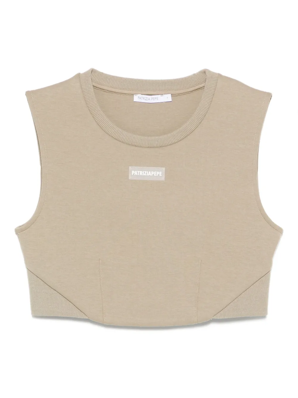 Топ с круглым вырезом Patrizia Pepe, нейтральный
Топ с круглым вырезом Patrizia Pepe, нейтральный