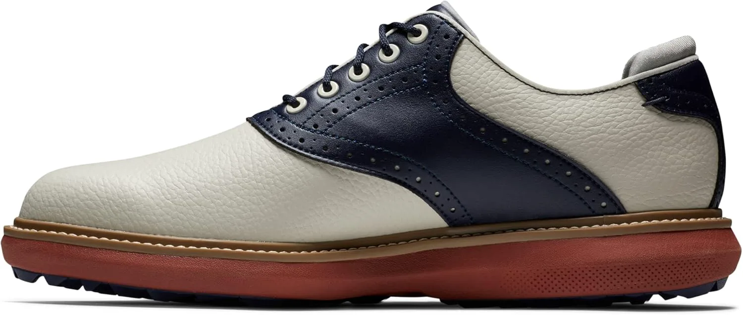 Мужские гольф-кроссовки FootJoy Traditions без шипов, модель прошлого сезона, кремовый/темно-синий
Мужские гольф-кроссовки FootJoy Traditions без шипов, модель прошлого сезона, кремовый/темно-синий