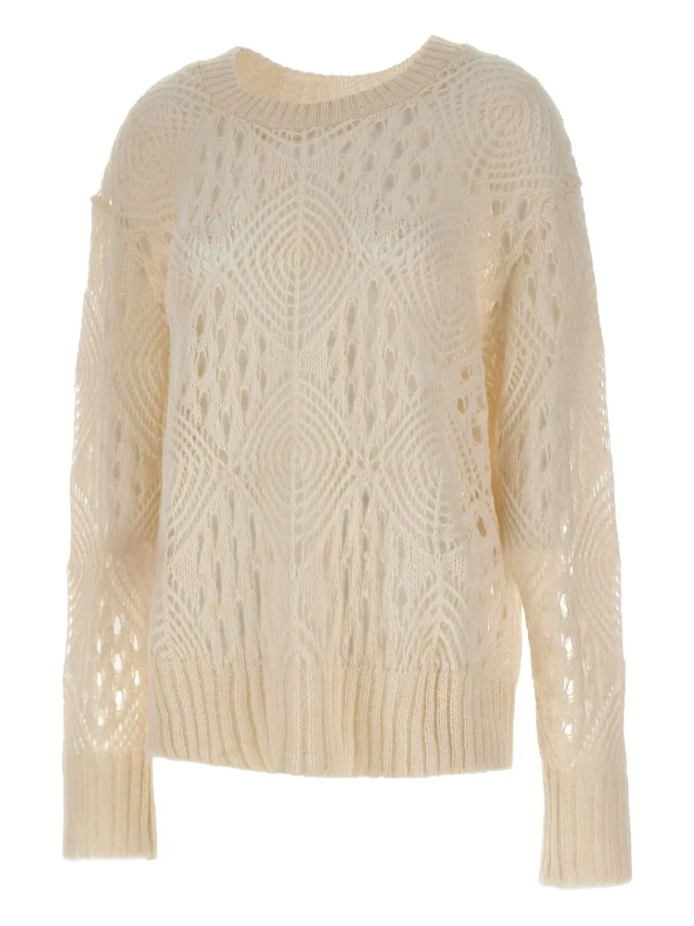 Свободно вязаный свитер с круглым вырезом Maurizio Mykonos, белый
Свободно вязаный свитер с круглым вырезом Maurizio Mykonos, белый