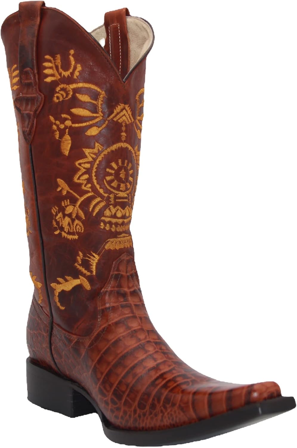 Мужские ковбойские сапоги Western Shops из натуральной кожи с заостренным квадратным носком и тиснением под крокодила и аллигатора The Western Shops, Honey
Мужские ковбойские сапоги Western Shops из натуральной кожи с заостренным квадратным носком и тиснением под крокодила и аллигатора The Western Shops, Honey