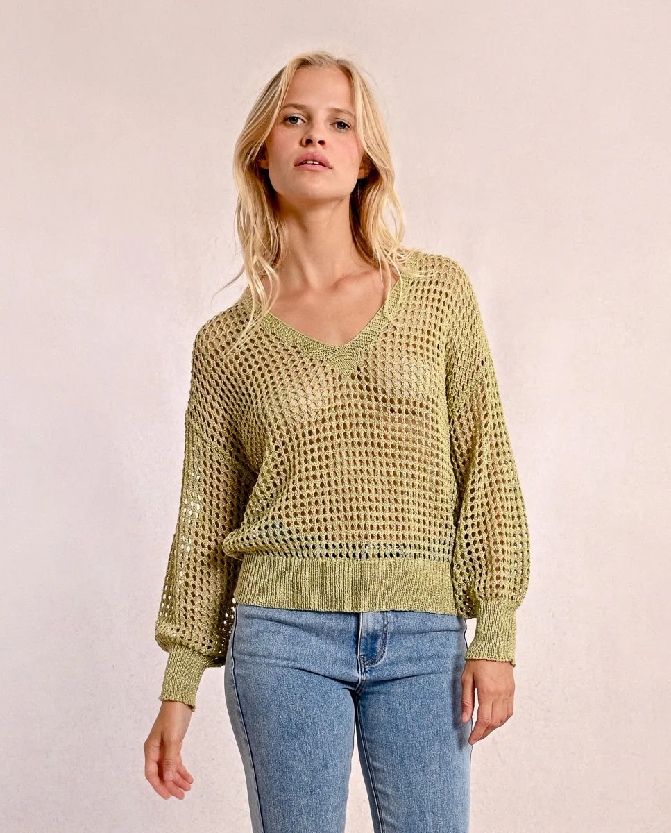 Женский свитер с длинными рукавами, связанный крючком Molly Bracken, светло-зеленый
Женский свитер с длинными рукавами, связанный крючком Molly Bracken, светло-зеленый