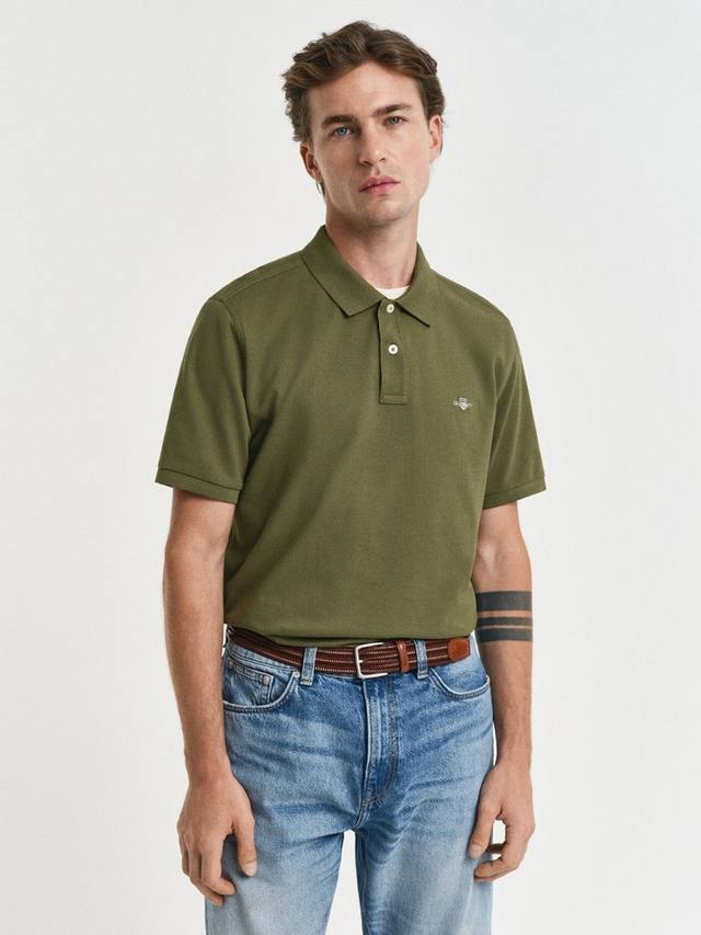 Хлопковая поло с логотипом Shield GANT, Moss Green
Хлопковая поло с логотипом Shield GANT, Moss Green