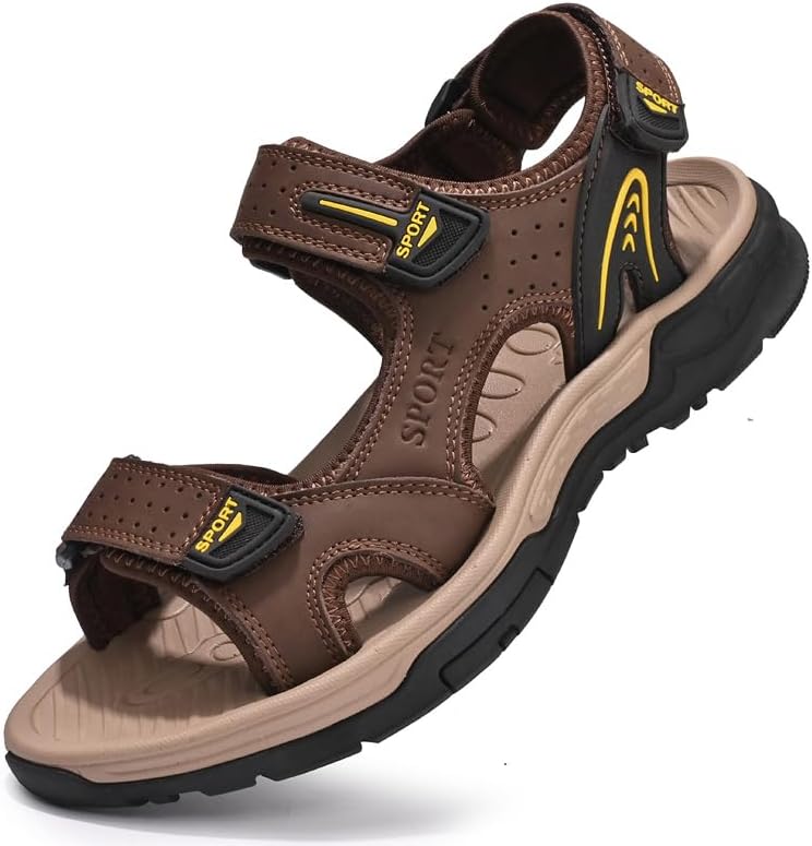 Мужские спортивные сандалии из кожи с открытым носком, регулируемые, для активного отдыха и рыбалки Mecolop, темно-коричневый
Мужские спортивные сандалии из кожи с открытым носком, регулируемые, для активного отдыха и рыбалки Mecolop, темно-коричневый