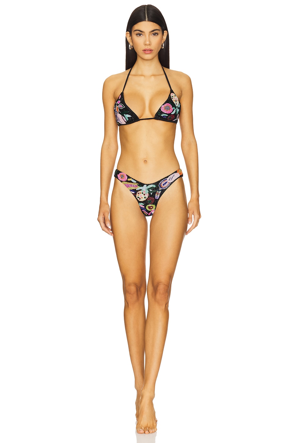 Треугольный бикини с фруктовым принтом Oceanus, black
Треугольный бикини с фруктовым принтом Oceanus, black