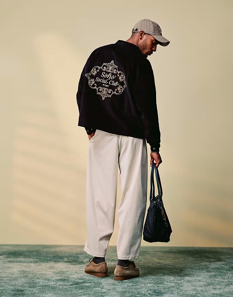 Рубашка свободного кроя ASOS DESIGN из вельвета с вышивкой на спине
Рубашка свободного кроя ASOS DESIGN из вельвета с вышивкой на спине